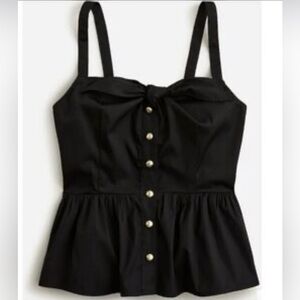 J. Crew Tiefront Buttonup Peplum Top size 2 brand new with tags